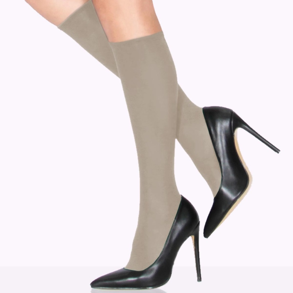 Gray knee high socks